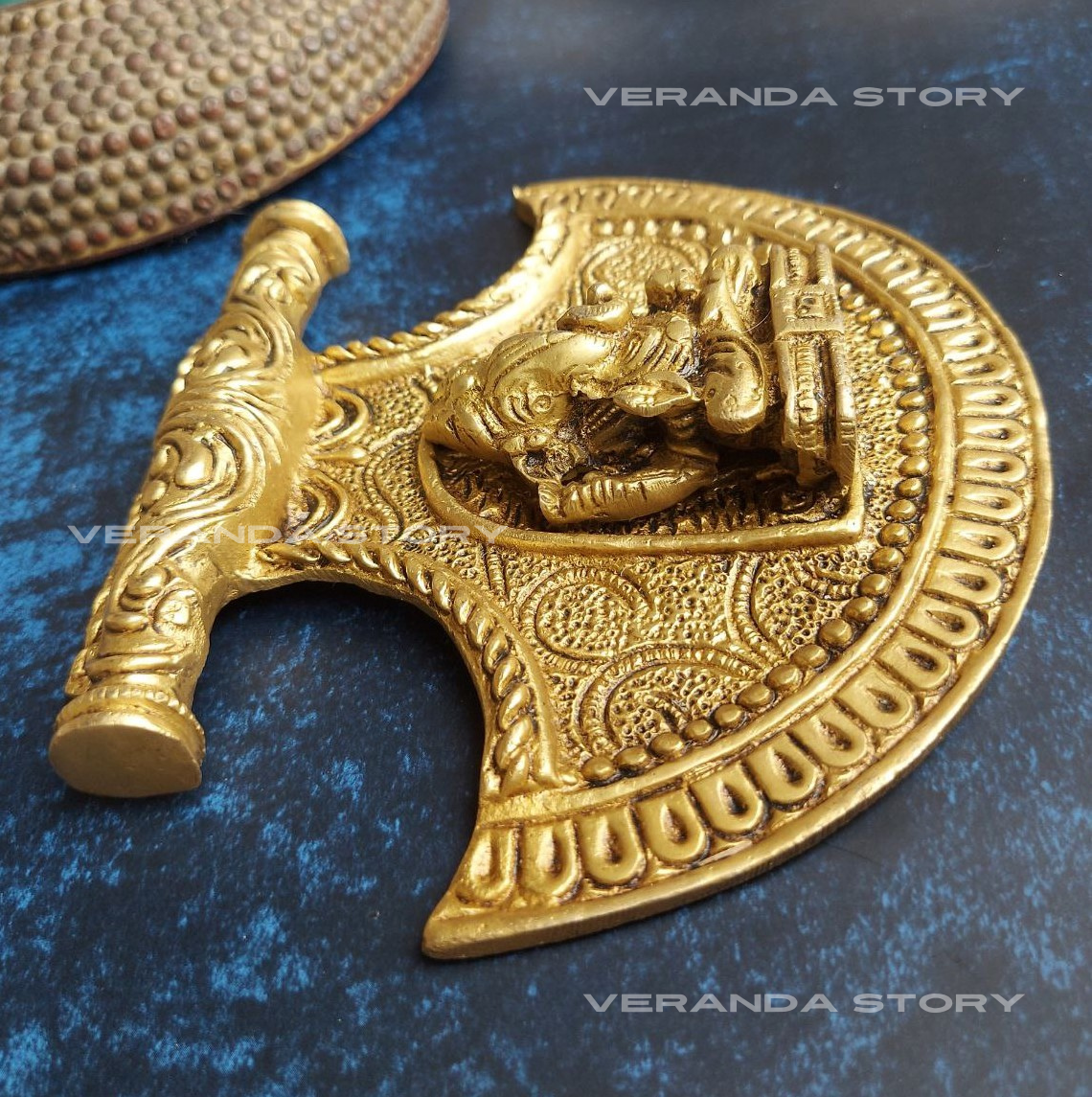 Brass Ganesha Wall Hanging 7 Inches