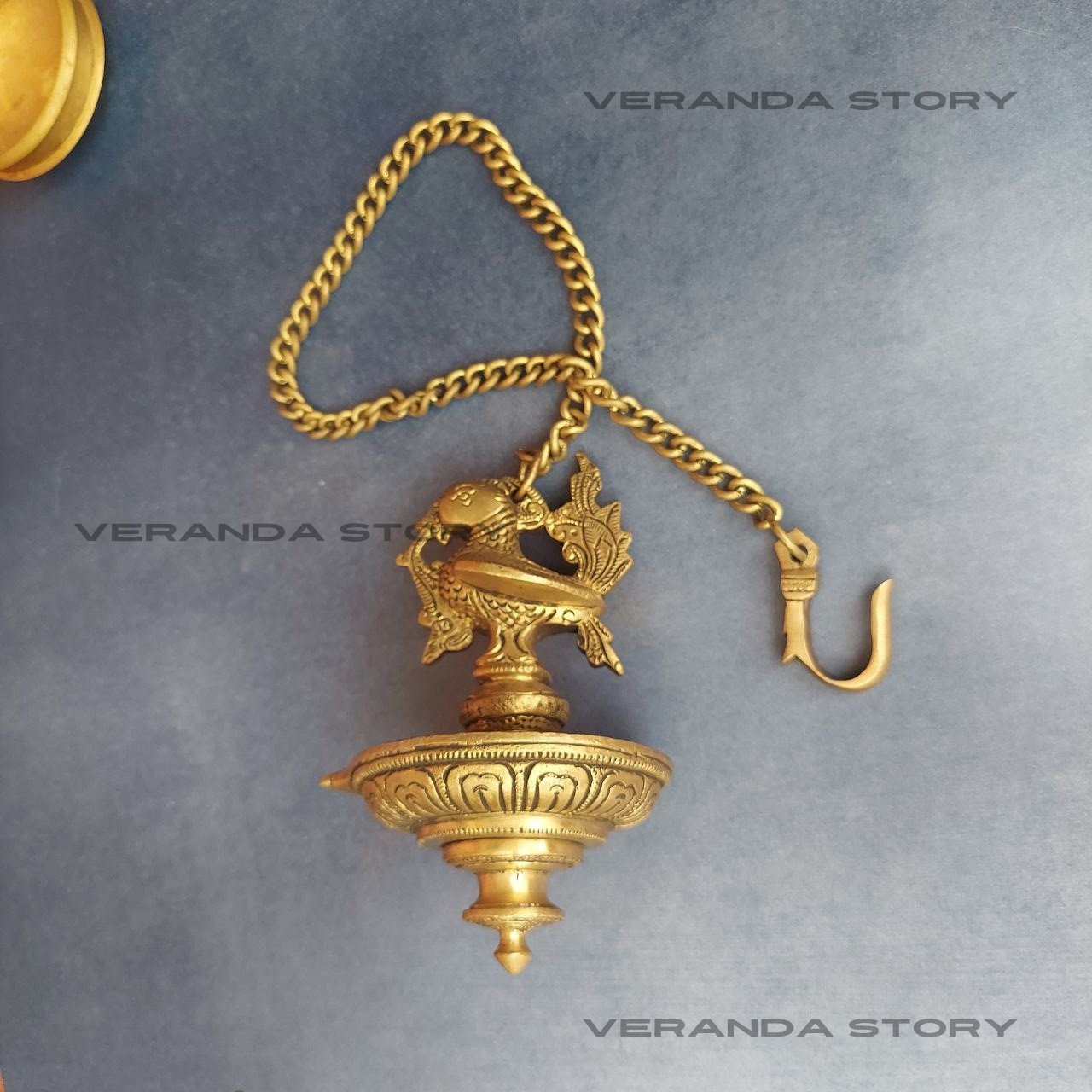 Hanging Brass Diya Lamp
