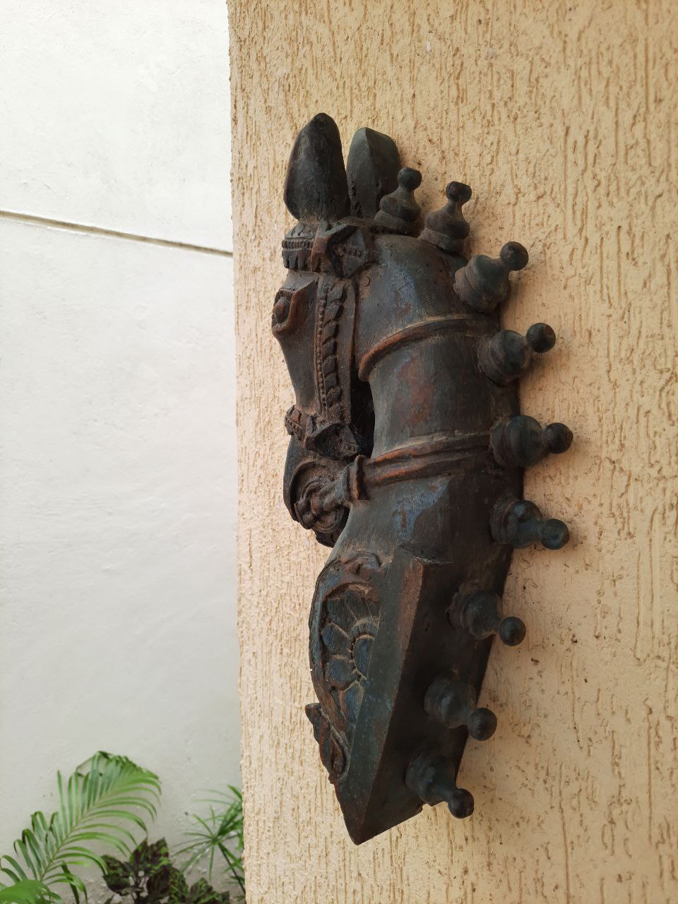 Wooden wall mount horse head (1piece)