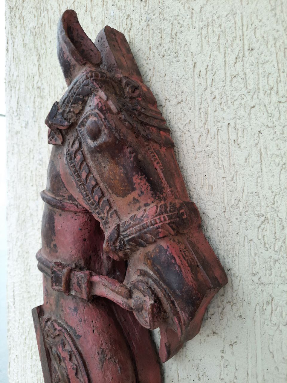 Wooden wall mount horse head (1piece)