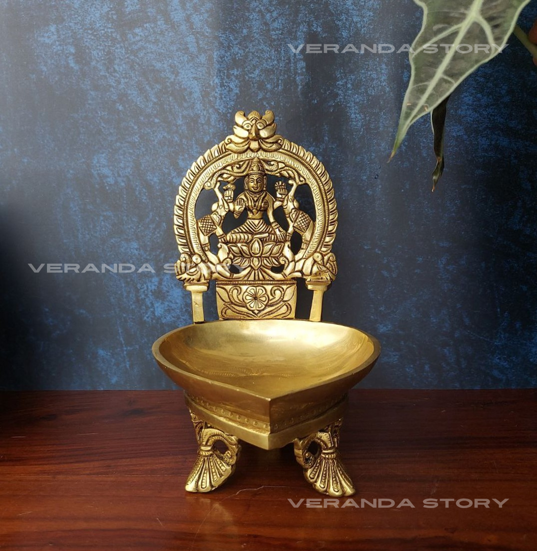 Brass Lakshmi Diya 9.5 Inches