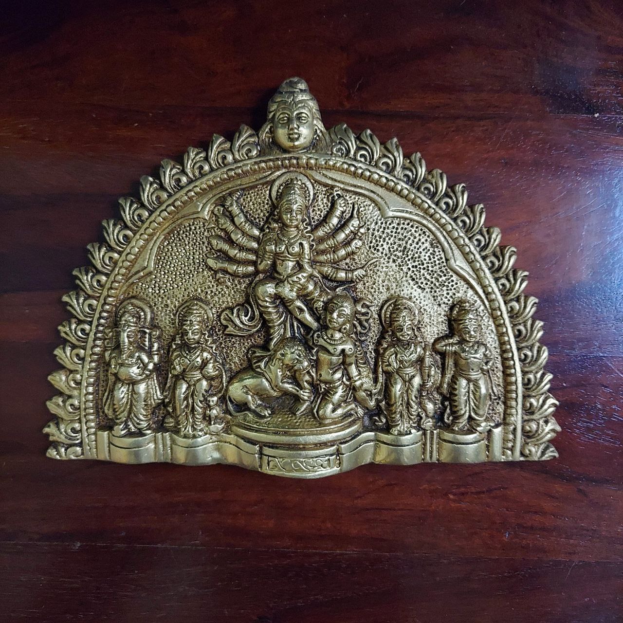 Brass Durga Wall Decor