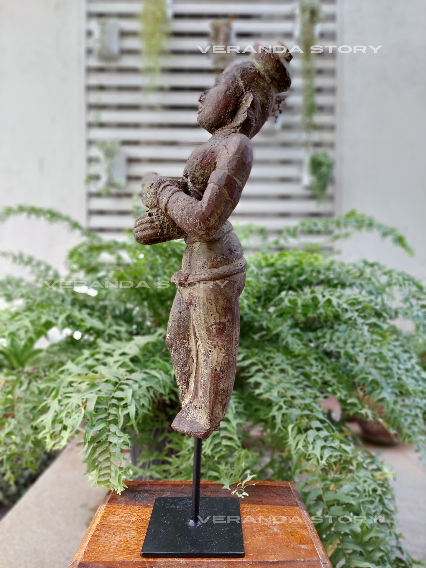 Rustic Wood Water Lady (20 Inches - Rustic AshBrown)